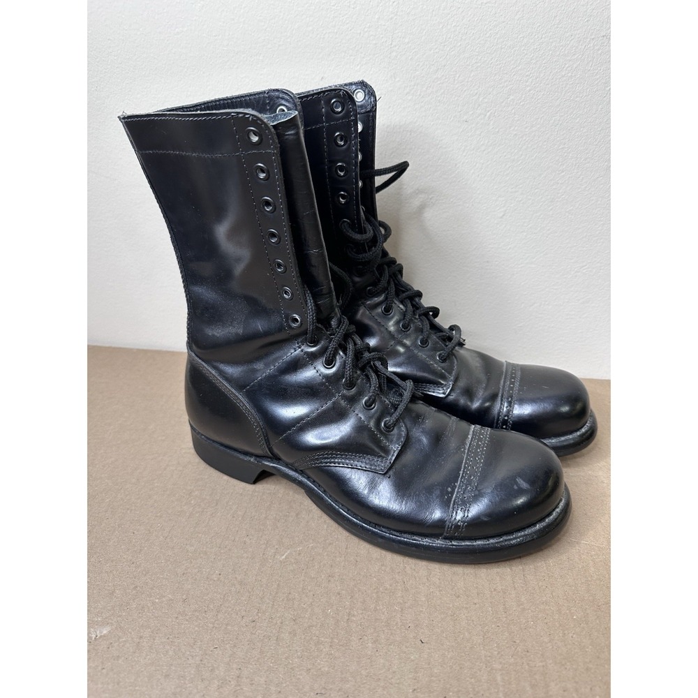 Vintage Corcoran 1500 Black Leather Paratrooper Jump Combat Boots Mens 10.5 D